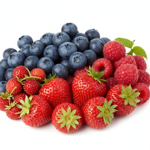 Fresh berries and healthy low-sugar fruits