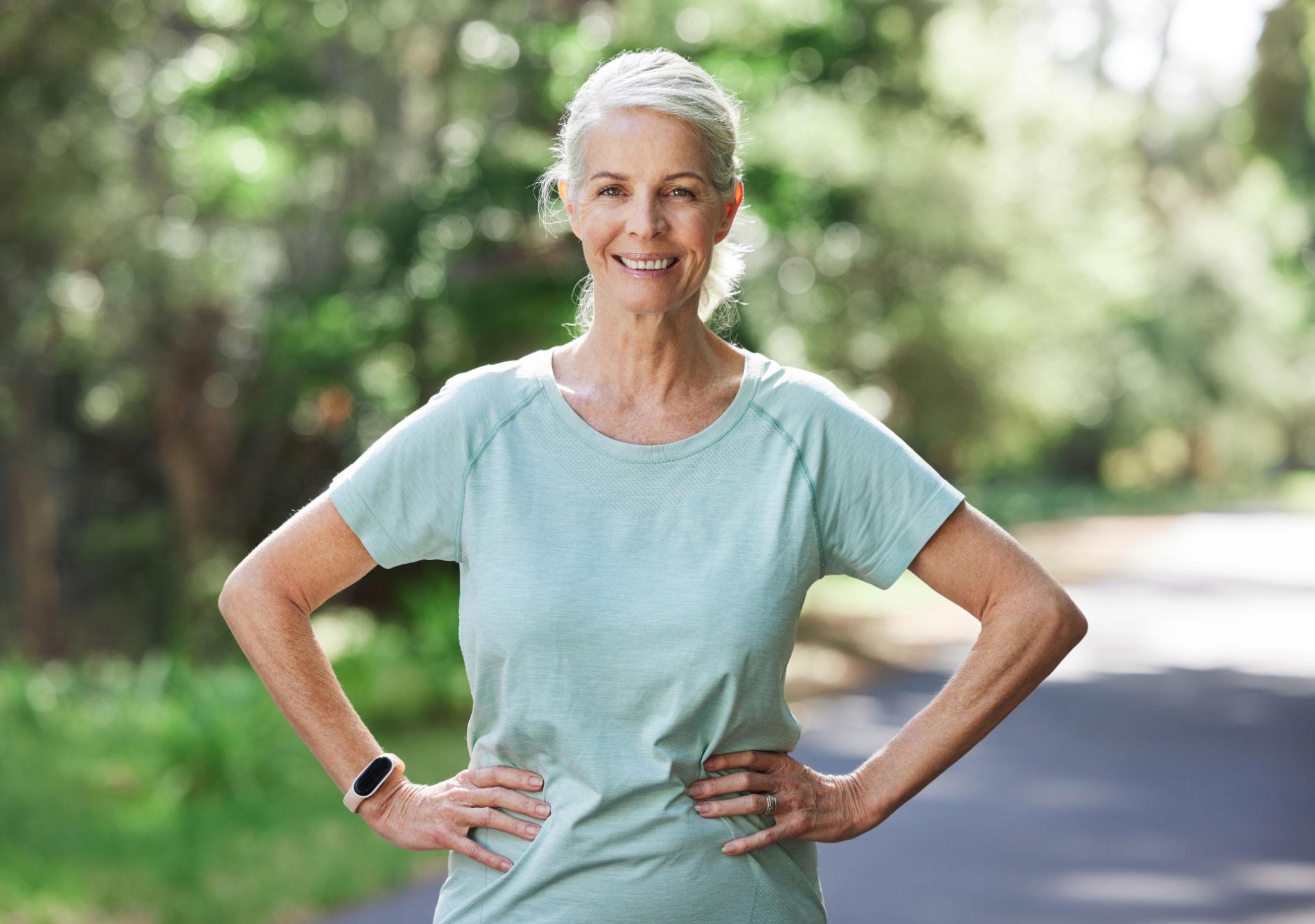 Confident woman enjoying wellness