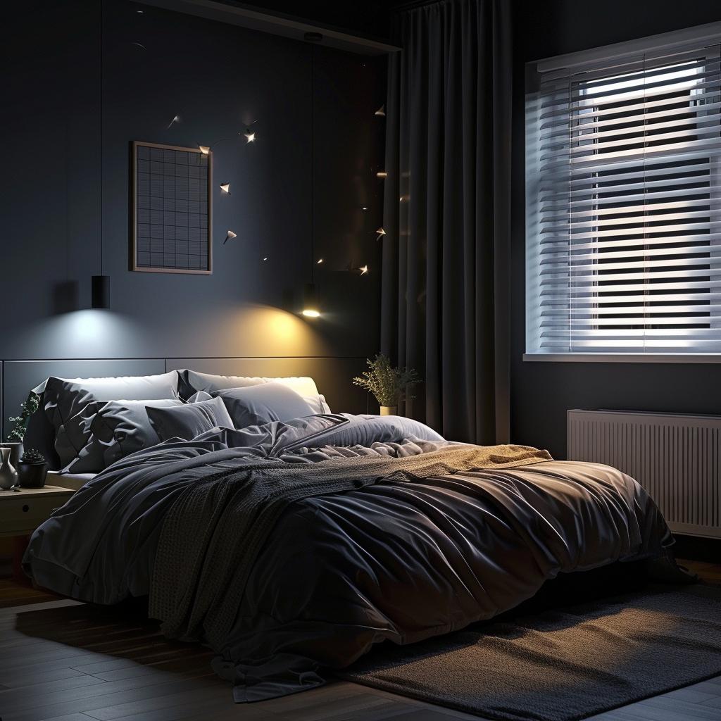 Calm bedroom prepared for restful sleep