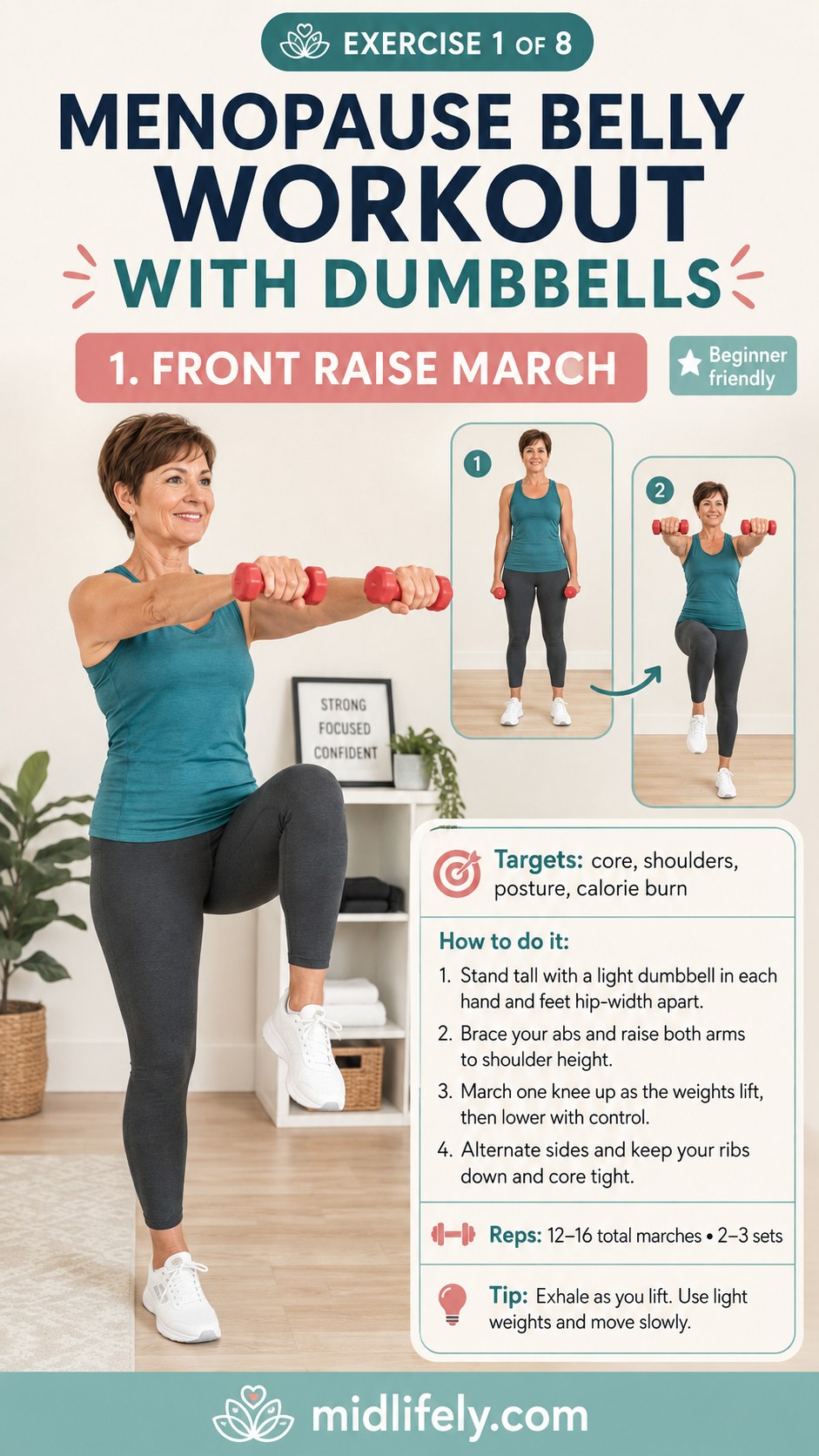 8 Menopause Belly Workout Moves With Dumbbells That