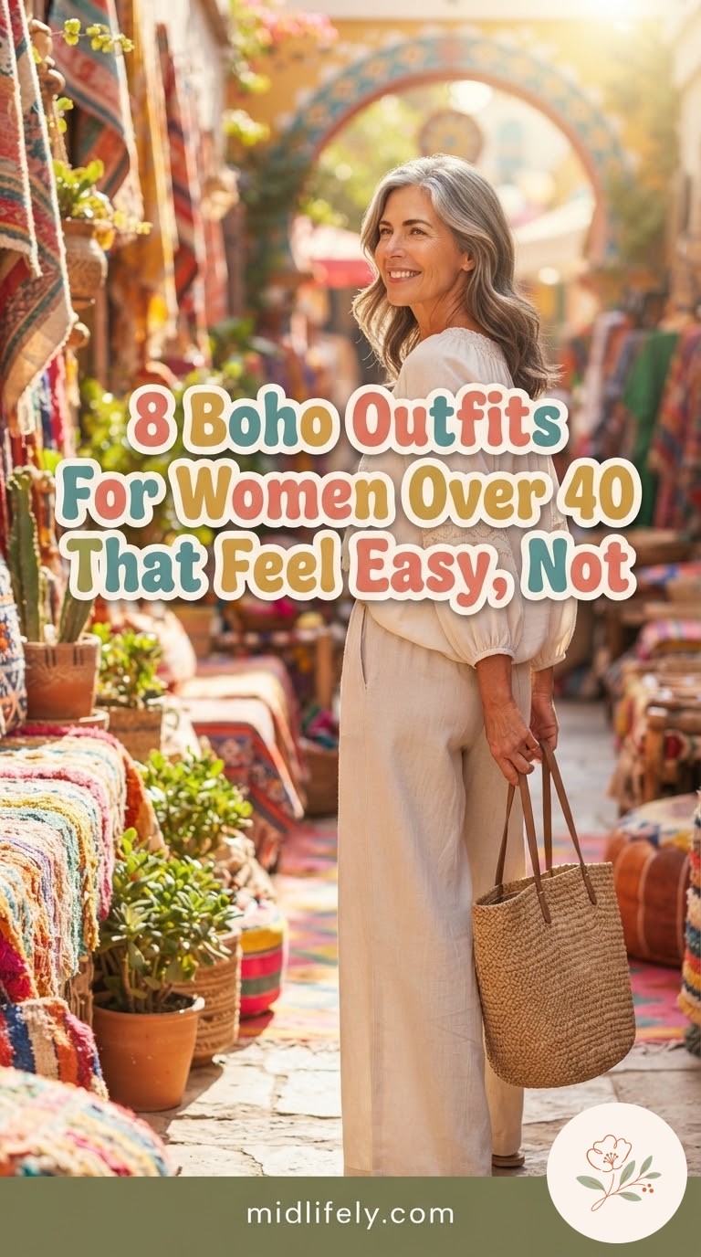 8 Boho Outfits For Women Over 40 That Feel Easy, Not
