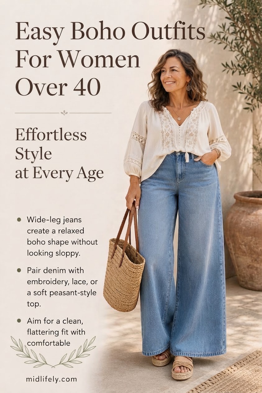 Easy Boho Outfits For Women Over 40