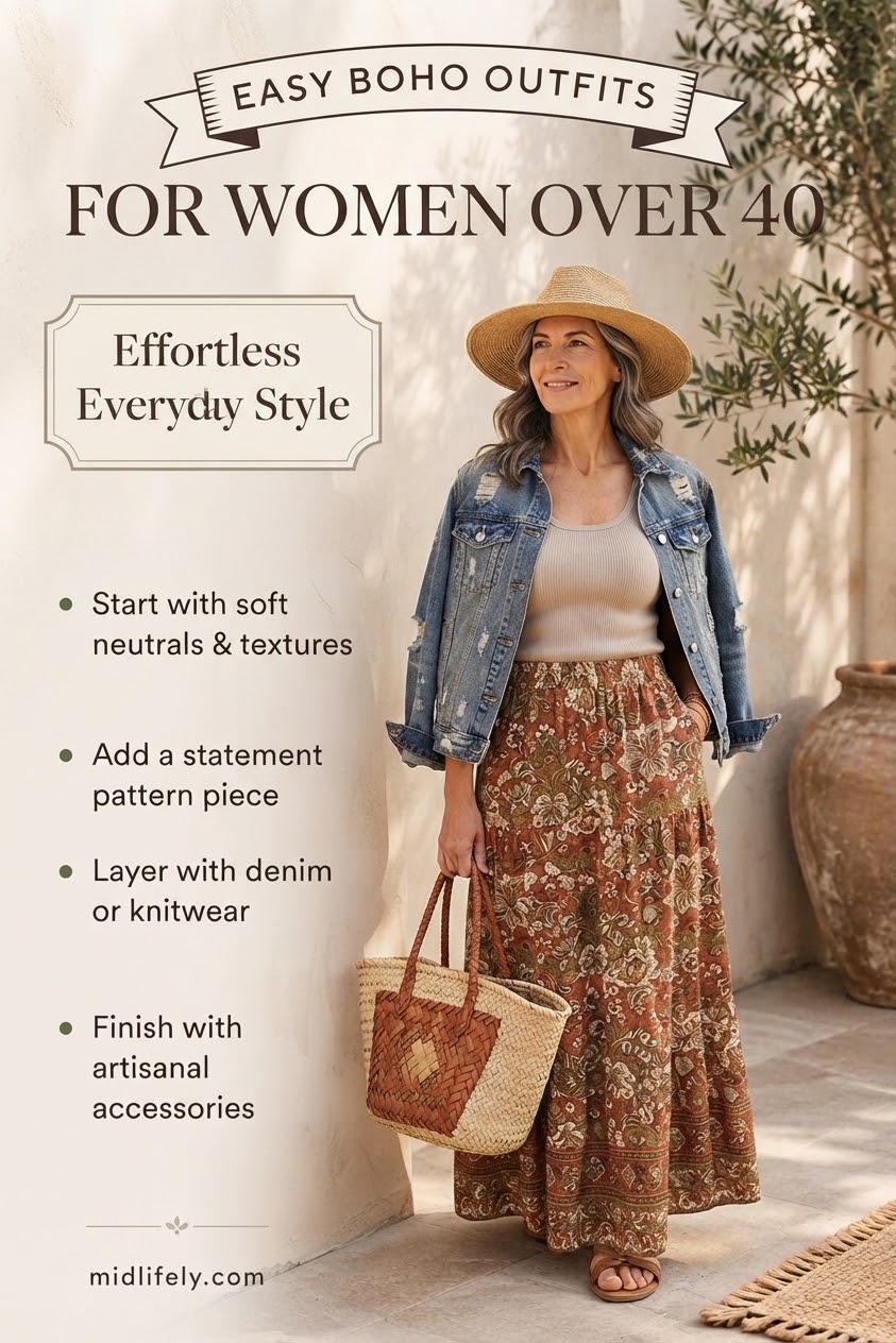 Easy Boho Outfits For Women Over 40