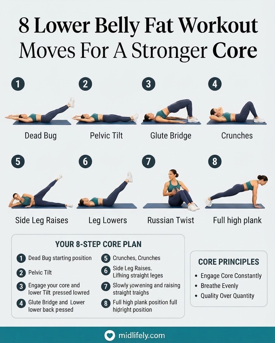 8 Lower Belly Fat Workout Moves For A Stronger Core
