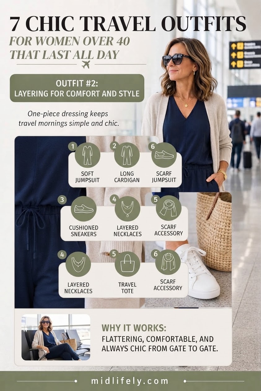7 Chic Travel Outfits For Women Over 40 That Last All Day