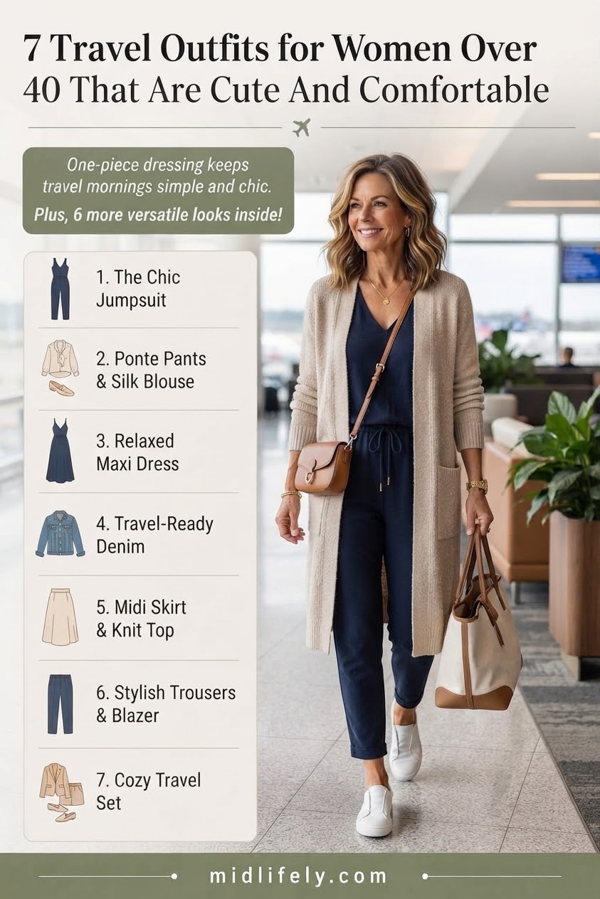 7 Travel Outfits For Women Over 40 That Are Cute And Comfortable
