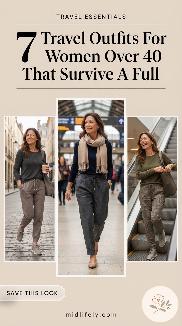 7 Travel Outfits For Women Over 40 That Survive A Full