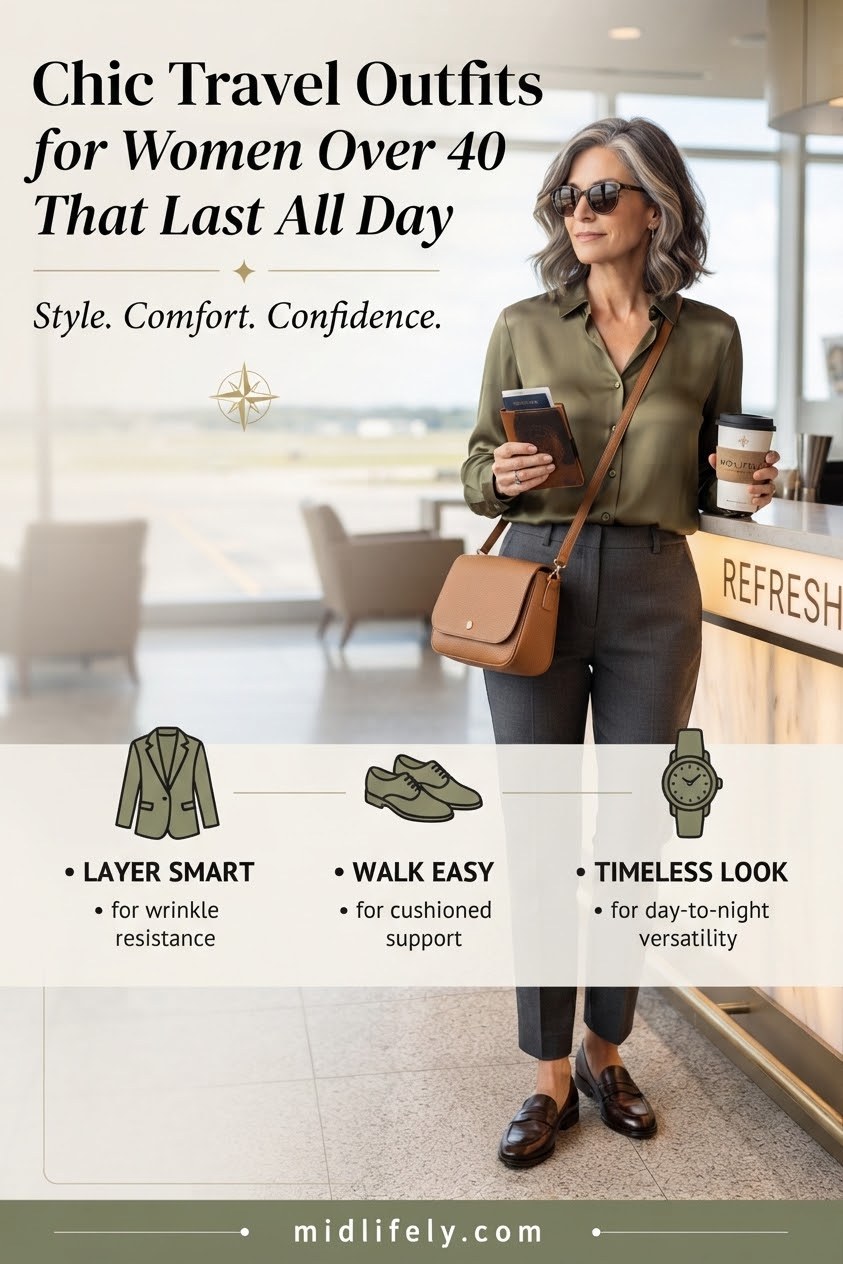 Chic Travel Outfits For Women Over 40 That Last All Day