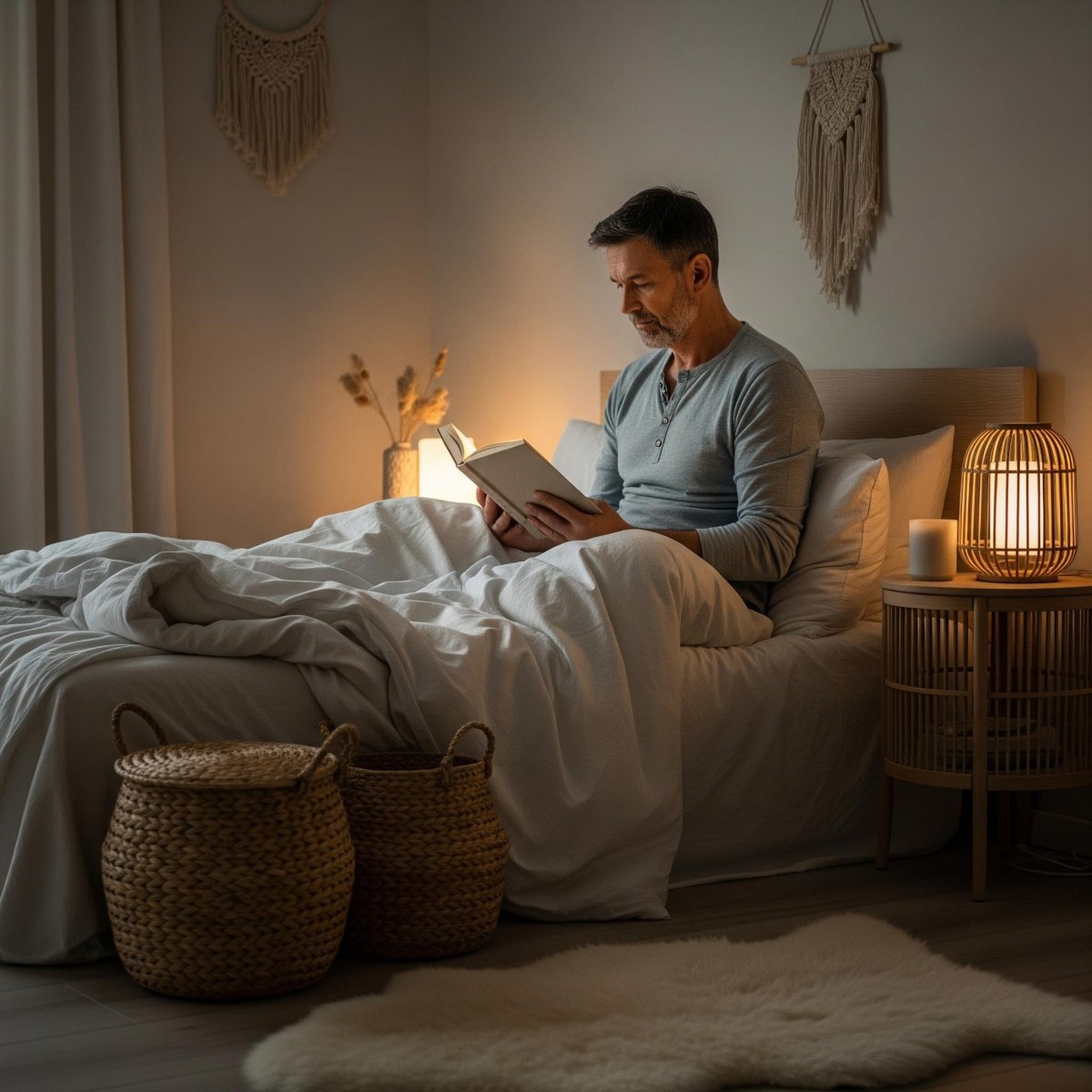 Calm bedroom bedtime routine
