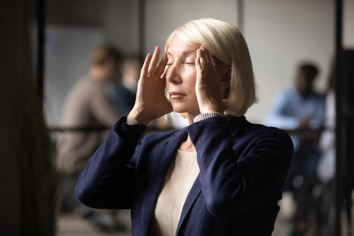 Woman managing life changes