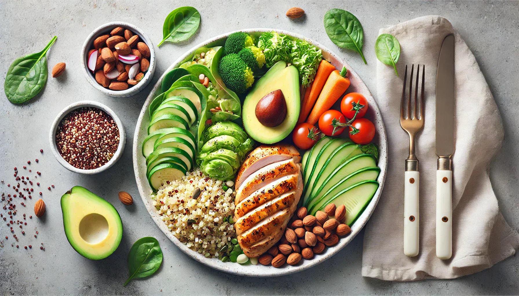 Healthy meal supporting steady energy